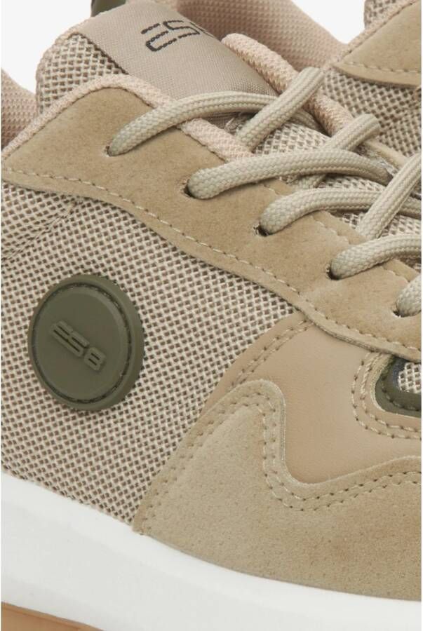 Estro Dames Beige Sneakers gemaakt van Zacht Textiel & Eco-Leer ES8 Er00115854 Beige Dames