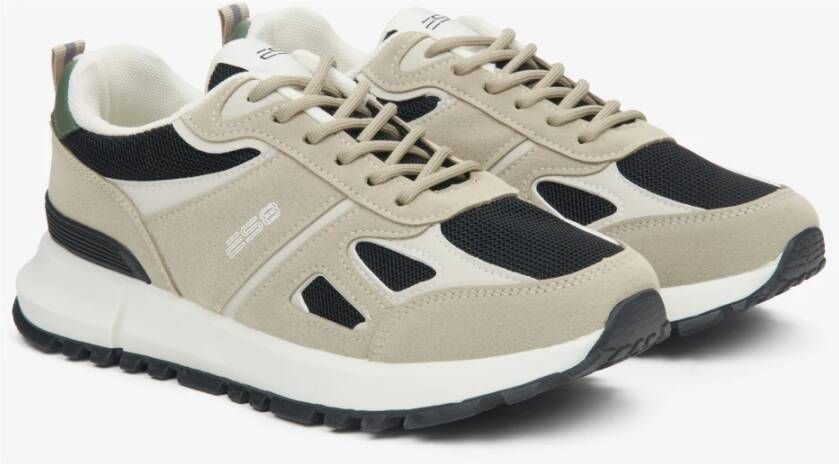 Estro Dames Licht Beige Sneakers gemaakt van Textiel & Eco-Leer ES8 Er00115856 Beige Dames