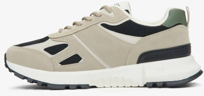 Estro Dames Licht Beige Sneakers gemaakt van Textiel & Eco-Leer ES8 Er00115856 Beige Dames