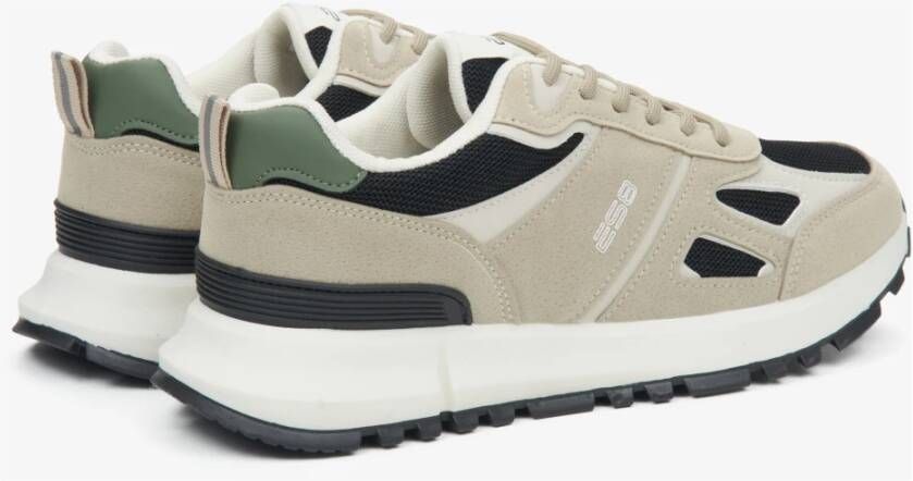 Estro Dames Licht Beige Sneakers gemaakt van Textiel & Eco-Leer ES8 Er00115856 Beige Dames