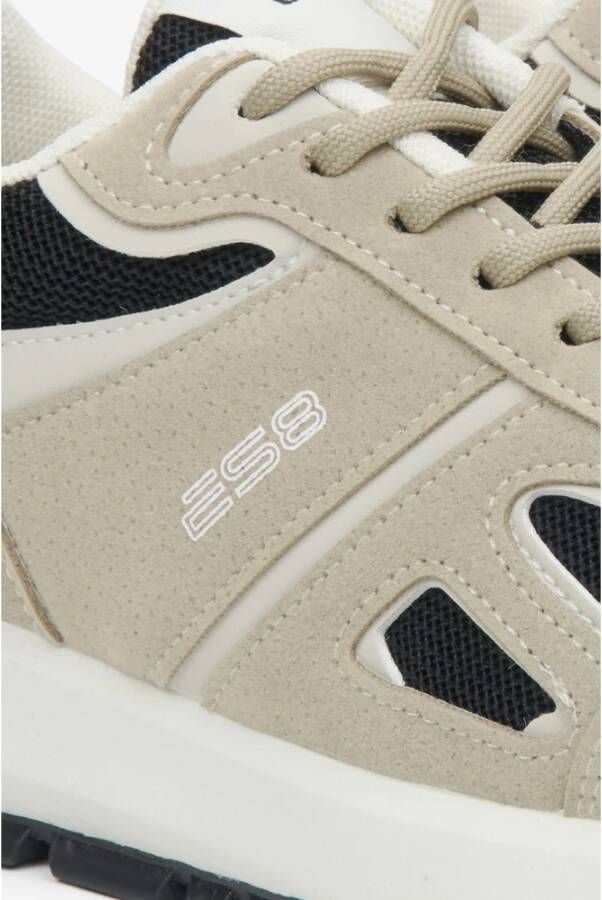 Estro Dames Licht Beige Sneakers gemaakt van Textiel & Eco-Leer ES8 Er00115856 Beige Dames