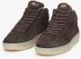 Estro Dames Zadelbruine Italiaanse Velours High-Top Sneakers Brown Dames - Thumbnail 3