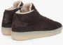 Estro Dames Zadelbruine Italiaanse Velours High-Top Sneakers Brown Dames - Thumbnail 5