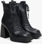 Estro Dames Zwarte Leren Blokhak Enkellaarsjes Er00114699 Black Dames - Thumbnail 2