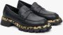 Estro Dames Zwarte Animal Print Loafers gemaakt van Echt Leer Er00113790 Black Dames - Thumbnail 2