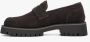 Estro Dames Donkerbruine Chunky Platform Loafers gemaakt van Italiaans Echt Velours Er00115732 Brown Dames - Thumbnail 2