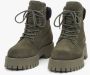 Estro Donkergroene Veterschoenen voor Dames gemaakt van Premium Italiaans Echt Velours Green Dames - Thumbnail 5