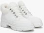 Estro Dames Witte Veterschoenen voor de Winter met Echt Bont Er00112246 White Dames - Thumbnail 2