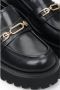 Estro Dames Zwarte Leren Loafers met Gouden Gesp Er00113583 Black Dames - Thumbnail 7