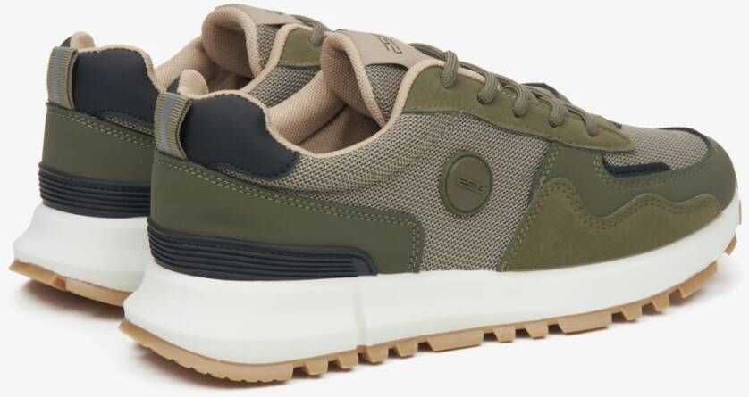 Estro Groene sneakers voor dames gemaakt van zachte textiel en eco-leer ES8 Er00115855 Green Dames