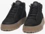 Estro Heren High-Top Zwarte Sneakers van Echt Italiaans Nubuck met Licht Isolatie Black Heren - Thumbnail 5