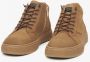 Estro Heren hoge bruine sneakers gemaakt van echt Italiaans velours Brown Heren - Thumbnail 3