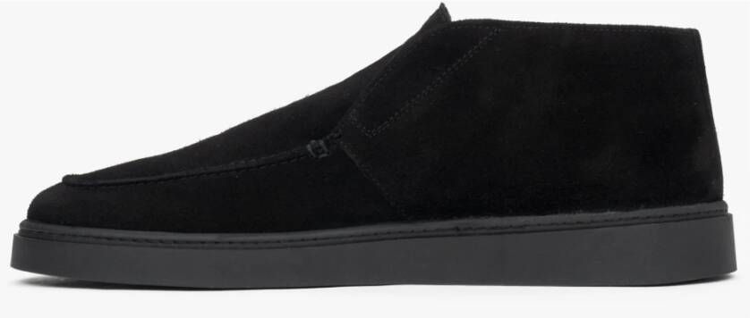 Estro Heren loafers gemaakt van premium Italiaans echt velours Black Heren