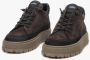 Estro Heren Saddle Brown High-Top Sneakers gemaakt van Italiaans Echt Velours & Leer met Licht Isolatie Brown Heren - Thumbnail 3