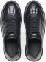 Estro Heren zwarte sneakers van echt leer met decoratief stiksel Black Heren - Thumbnail 4