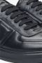 Estro Heren zwarte sneakers van echt leer met decoratief stiksel Black Heren - Thumbnail 6