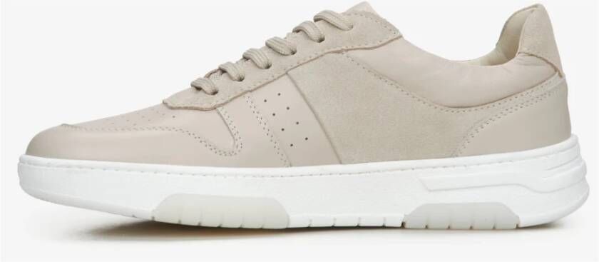 Estro Dames Beige Sneakers gemaakt van Italiaans Echt Leer Er00114763 Beige Dames