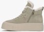 Estro Khaki wollen gevoerde hoge sneakers met velours voor de winter ES8 Er00115865 Green Dames - Thumbnail 4