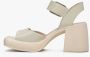 Estro Dames Beige & Grijs Leren Sandalen met Hak Er00115156 Gray Dames - Thumbnail 3