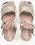 Estro Dames Beige & Grijs Leren Sandalen met Hak Er00115156 Gray Dames - Thumbnail 4