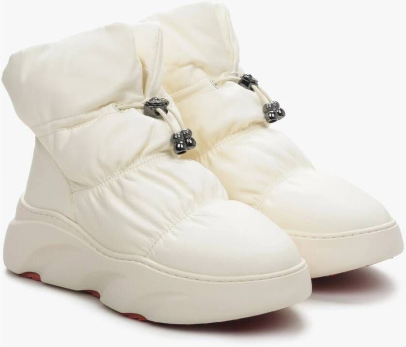 Estro Dames Licht Beige Bontgevoerde Snowboots gemaakt van Echt Leer Er00114232 Beige Dames