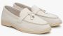 Estro Dames Lichtbeige Kwast Loafers gemaakt van Nubuck Beige Dames - Thumbnail 2