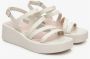 Estro Dames Lichtbeige Sleehak Sandalen gemaakt van Echt Leer Er00115097 Beige Dames - Thumbnail 2