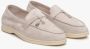 Estro Dames Lichtbeige Kwast Loafers gemaakt van Velours Er00113562 Beige Dames - Thumbnail 3