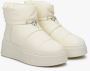 Estro Lichte Beige Leren Sneeuwlaarzen Beige Dames - Thumbnail 2