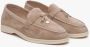 Estro Dames Beige Kwast Loafers gemaakt van Velours Er00112681 Brown Dames - Thumbnail 2