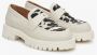 Estro Dames Licht Beige Luipaardprint Loafers gemaakt van Italiaans Echt Leer Beige Dames - Thumbnail 3