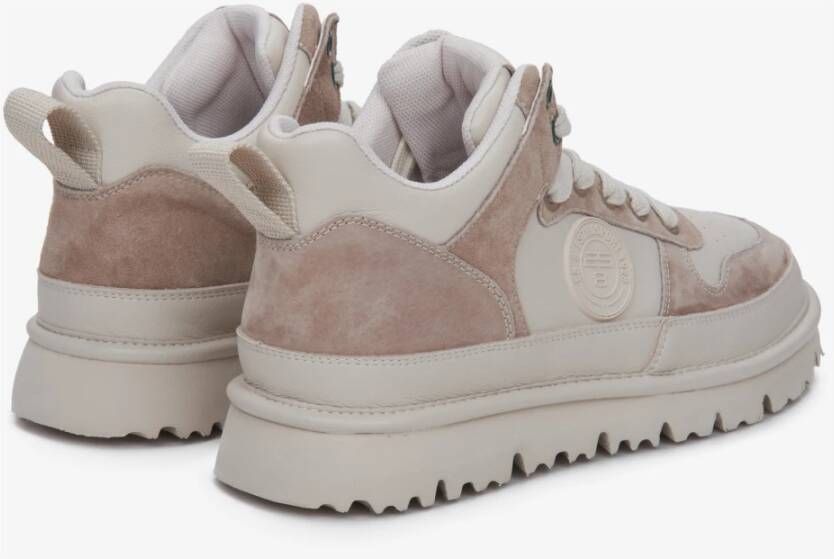 Estro Dames Beige Sneakers gemaakt van Echt Leer en Velours ES8 Er00111706 Beige Dames