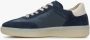 Estro Dames Donkerblauwe Lage Sneakers met Beige Details gemaakt van Italiaans Echt Leer en Velours Er00115731 Blue Dames - Thumbnail 2