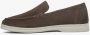 Estro Luxe Saddle Brown Velours Loafers Brown Dames - Thumbnail 3