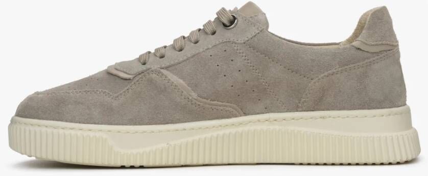 Estro Dames Grijze & Beige Sneakers gemaakt van Italiaans Echt Velours Er00114887 Gray Dames