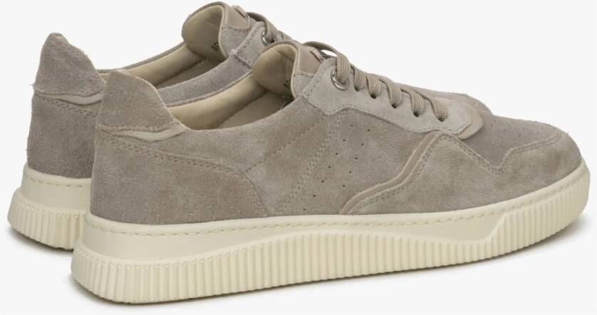 Estro Dames Grijze & Beige Sneakers gemaakt van Italiaans Echt Velours Er00114887 Gray Dames