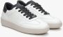 Estro Dames Witte Sneakers met Zwarte Details gemaakt van Italiaans Echt Leer Er00115730 White Dames - Thumbnail 2