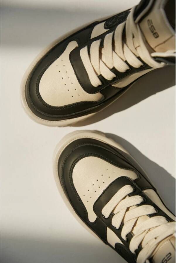 Estro Dames Zwarte & Beige Sneakers gemaakt van Echt Leer en Velours ES8 Er00111707 Black Dames