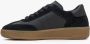 Estro Dames Zwarte Lage Sneakers gemaakt van Italiaans Echt Leer en Velours Er00115841 Black Dames - Thumbnail 2