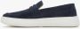 Estro Heren Navy Blue Echt Velours Slip-On Loafers Er00114389 Blue Heren - Thumbnail 2