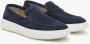 Estro Heren Navy Blue Echt Velours Slip-On Loafers Er00114389 Blue Heren - Thumbnail 3