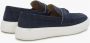 Estro Heren Navy Blue Echt Velours Slip-On Loafers Er00114389 Blue Heren - Thumbnail 4