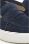 Estro Heren Navy Blue Echt Velours Slip-On Loafers Er00114389 Blue Heren - Thumbnail 6