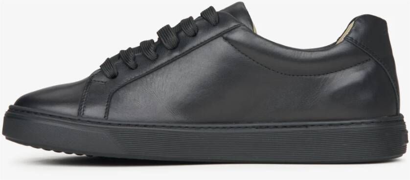 Estro Dames Zwarte Lage Sneakers gemaakt van Premium Italiaans Echt Leer Er00115552 Black Dames