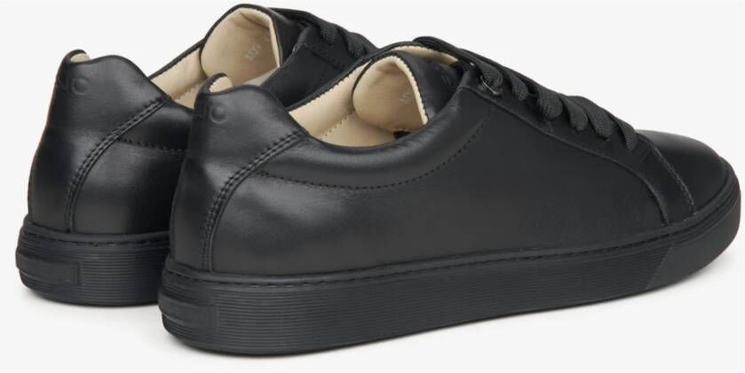 Estro Dames Zwarte Lage Sneakers gemaakt van Premium Italiaans Echt Leer Er00115552 Black Dames