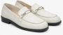 Estro Dames Crème Beige Leren Loafers met een Zilveren Ketting Er00114675 Beige Dames - Thumbnail 2