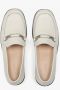 Estro Dames Crème Beige Leren Loafers met een Zilveren Ketting Er00114675 Beige Dames - Thumbnail 4