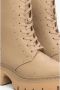 Estro Dames Beige Leren Enkellaarzen met Decoratieve Studs Er00114047 Beige Dames - Thumbnail 8