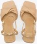 Estro Dames Beige Hakken Sandalen gemaakt van Echt Leer Er00112423 Beige Dames - Thumbnail 4