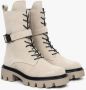 Estro Dames Winter Enkellaarzen gemaakt van Beige Velours Er00112083 Beige Dames - Thumbnail 2